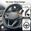 JDDRY PVC Leather Steering Wheel Cover, Leopard Steering Wheel Protector,