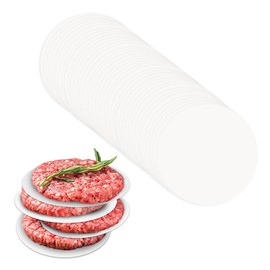 100 Pcs Burger Patty Paper Hamburger Parchment Papers 4 Inch Non-Stick Round Hamburger Patty Paper Sheets for Burger Press Baking Non Stick Paper Rounds Set for Patty Separating Food Freezing (White)