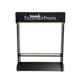 Fitzgerald Fishing Pole/Rod Rack Freshwater Holds 34 Rods, Casting and Spinning, Great for Organizing Garage