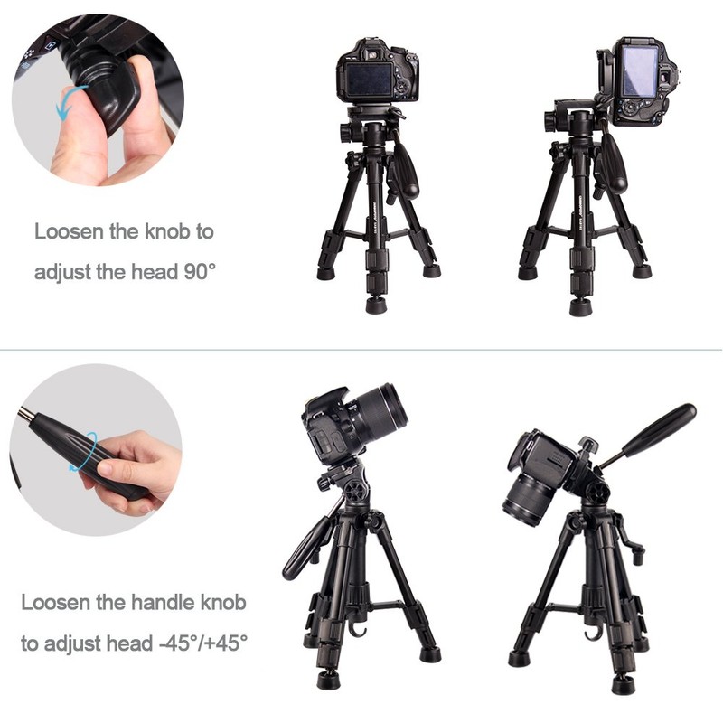 CAMBOFOTO 12.5 Inch Travel Tripod 62 cm Lightweight Tripod with