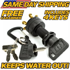 HD Switch Ignition Switch Fits Club Car 1996-2002 Precedent, Carryall, DS, w/4 KEYS