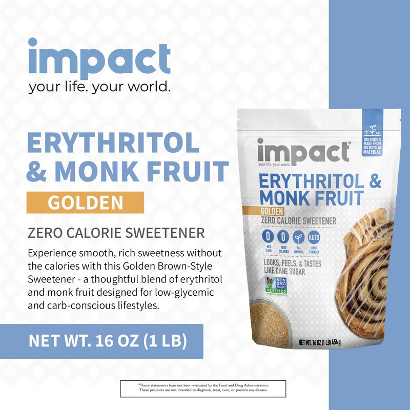 Impact - Golden Erythritol & Monk Fruit - Zero Calorie