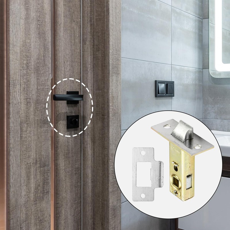 45mm Tubular Latch, GLADFRESIT Polished Chrome Mortice Latch, Door Latch