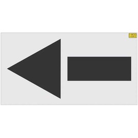 62" STRAIGHT ARROW Stencil - 1/8" (.125") PRO-Grade LDPE