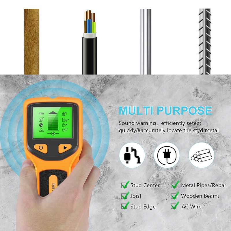 LiebeWH Buscador de Pernos Sensor de Escáner de Pared 5
