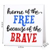 4th of July Decor Patriotic Desk Sign Home Of The