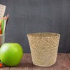 Ciieeo Mini Woven Trash Can Natural Straw Basket for Home