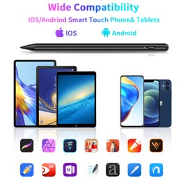 DRYMOKINI Lápiz óptico, lápiz óptico para Tableta Compatible con Pantallas Táctiles i-OS y Android, lápiz óptico Recargable con Pantalla Táctil Dual, lápiz óptico para Pad Tablet/Phone/A-pple/i-Pad