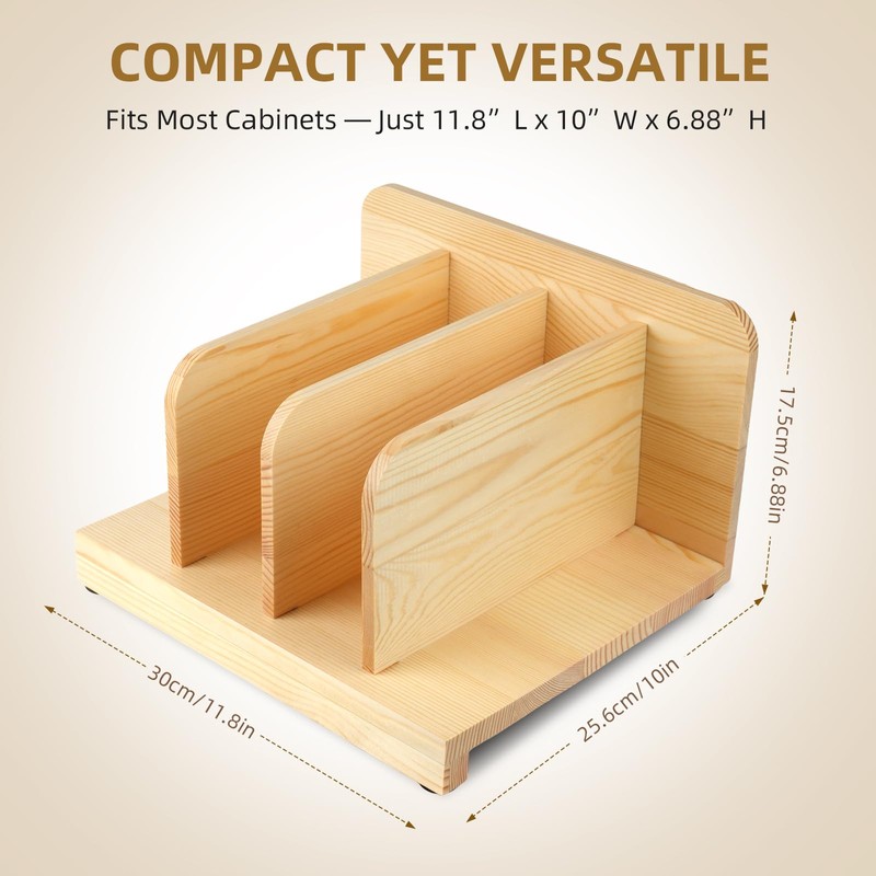 Racgrul Tray Dividers for Kitchen Cabinets, Cabinet Dividers with Sloped