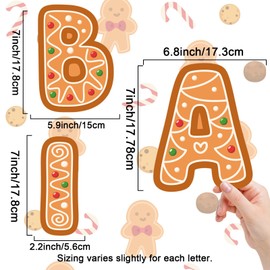 150 PCS Large 6" Bulletin Board Letters Set, Gingerbread Classroom Alphabet Cutout Letter for Christmas Bulletin Board Display Home School, A Great Helper to Inspire Students' Learning Interest