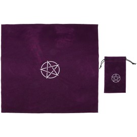 Gadpiparty 1 Set Tarot Card Tablecloth tarrot Cards Tarot Table Cloth Tarot Reading Cloth Divination Tablecloth Altar Tapestry Altar Tarot Cloth Tarot Sacred Cloth Flannel Pentagram Purple