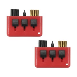 PATIKIL Golf Club Brush, 2 Pack Pocket Golf Club Groove Cleaner 3 in 1 Retractable Sharpener Nylon and Wire Bristles, Red