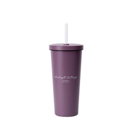 Oolab 24 oz Insulated Stainless Steel Tumbler with Ceramic Coating Double Wall Vacuum Leakproof Cup Spill-Proof Lid, and Waterproof Silicone Seal(Straw Not Included) (Dark Violet)