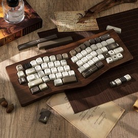 Wood perfume keycap PBT mechanical keyboard vintage, FOA wood, 1 set / 원목 향수 키캡 PBT 오면 기계식 키보드 빈티지, FOA 우드, 1세트