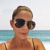 Fashion Culture Women's Buzzed Bee Charm 60mm Aviator Sunglasses (Black),