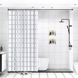 Oil Rubbed Bronze Tension Shower Curtain Rod – Adjustable 18-69 Inches, Fits 20-68 Inch Spaces (Ideal for 60" Wide Bathrooms), No Drill Rust Resistant Spring Rod