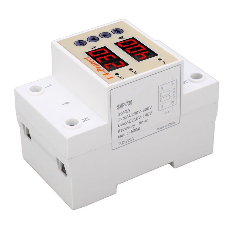AC220V Over Under Voltage Protector Self Recovery Adjustable Home Leakage