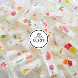 Italian Jujube Nougat Candies - Soft & Chewy With Fruity Jelly Beans Gift - Bulk Bags By Lyza's Sweets & Treats (14 Ounce, Original)