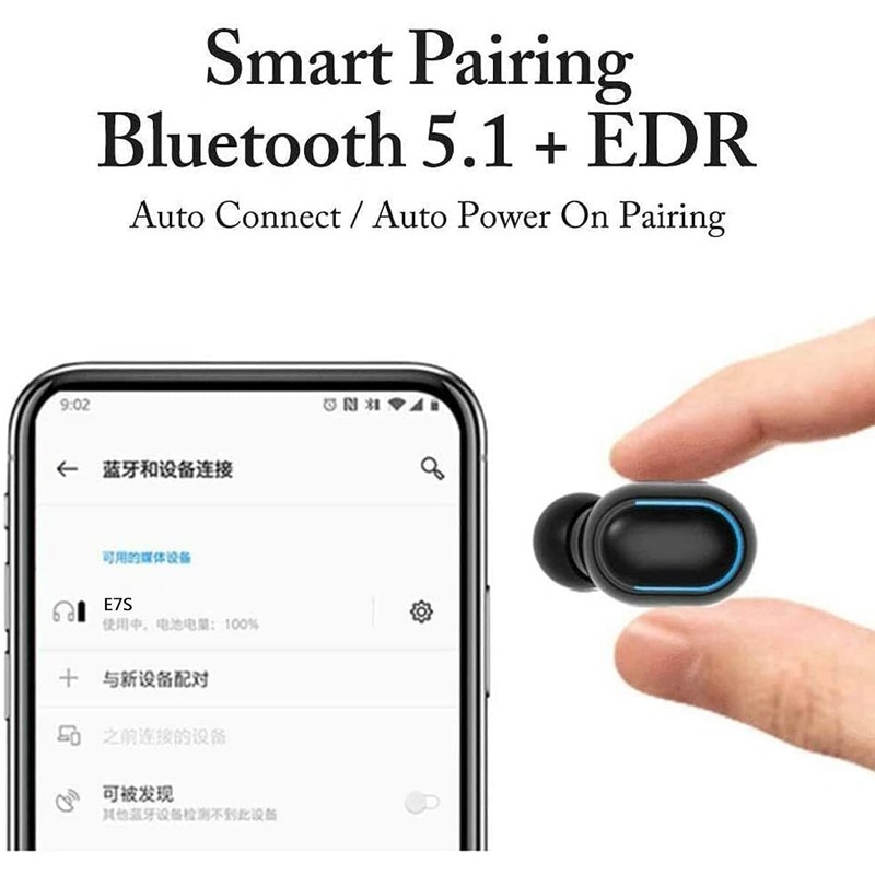 JOKBEN Wireless Headphones, True Wireless Earbuds with Led Display Charging