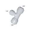 Malida 3/8"O.D to1/4" O.D. Tube Reducing Tee Quick Connect Filtered