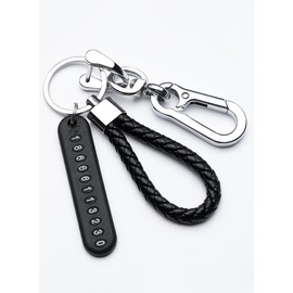 CHENGZI Anti-lost Car Key Chain with Phone Number Card Key Chain Phone Number Plate Keychain Accessories Splitter