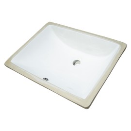 MSI 18 inch x 13 inch Rectangle Porcelain Ceramic Undermount Bathroom Vanity Vessel Sink, White