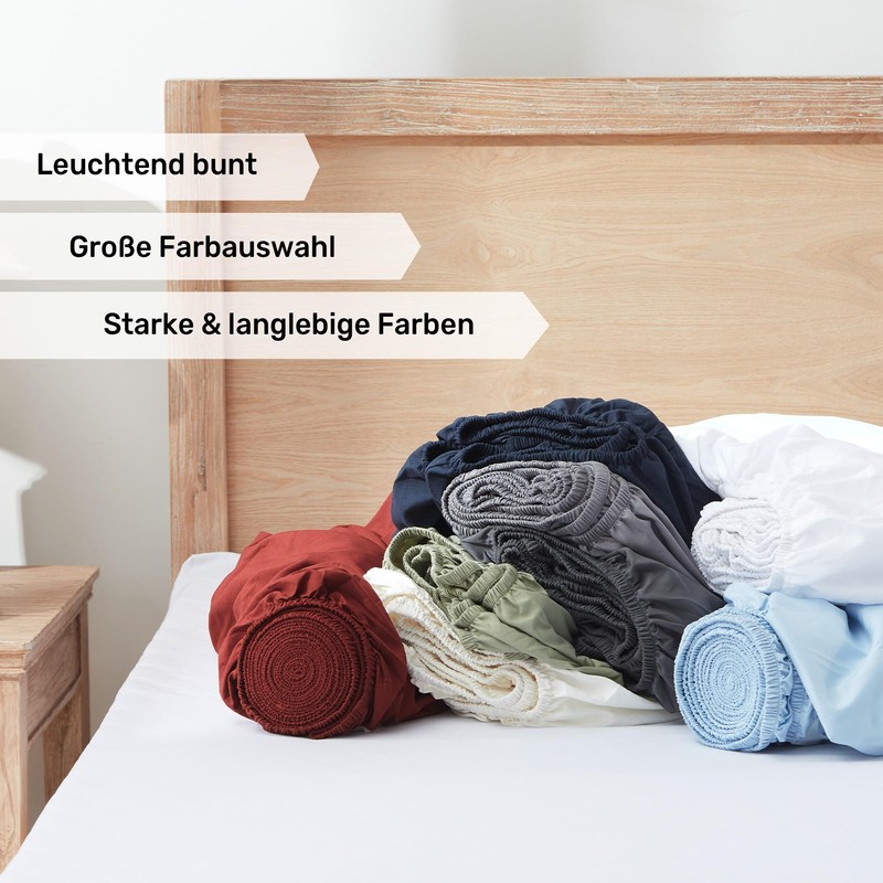 puredown® Fitted Sheet 90 x 200 cm Microfibre Bed Sheet