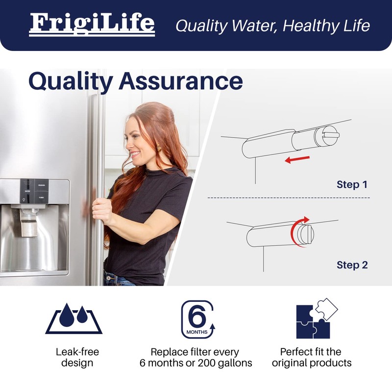 FrigiLife Refrigerator Water Filter Compatible with Frigidaire EPTWFU01, EWF02, Pure