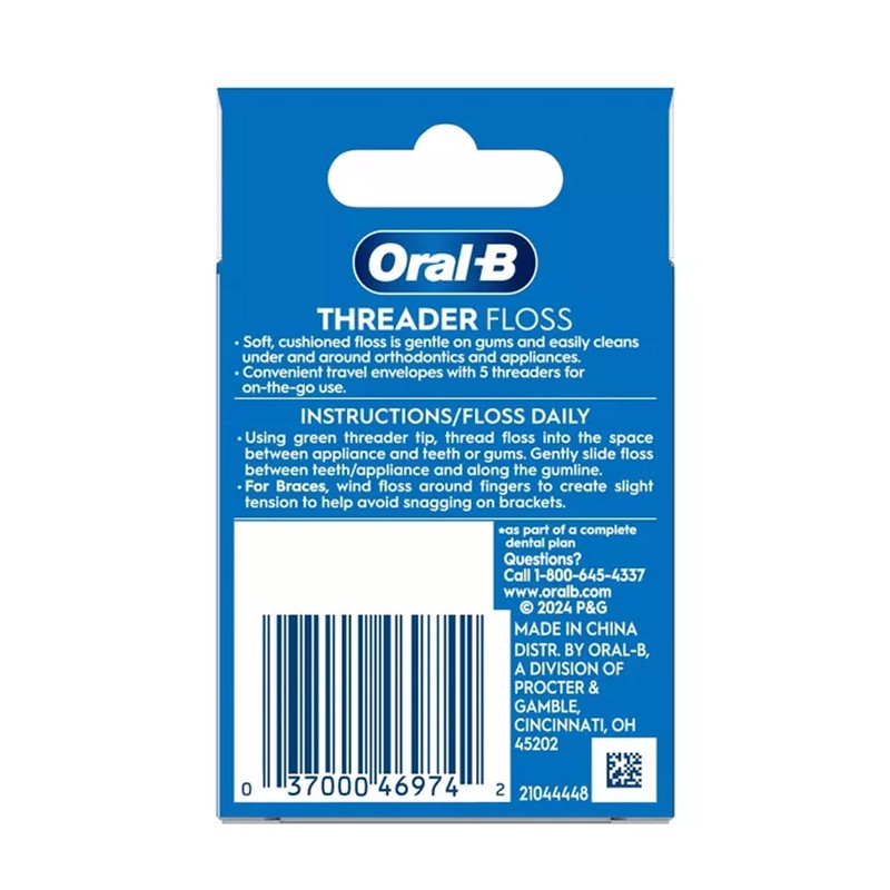 Oral-B Glide Threader Floss, 30-Count (Pack of 6)
