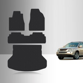 TOUGHPRO Full Set Floor + Cargo Mats Accessories Set for Lexus RX330 All Weather Heavy Duty (Made in USA) Black Rubber 2004 2005 2006