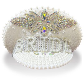 luckystardom Bride Hat Handmade Hat - Hen Party Games - Hen Party Accessories - Hen Party Photo Booth Props - Great for Hen Parties, Bride Tribes, Pool Parties and Weddings Shining wings