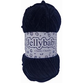 Cygnet JELLYBABY Chenille Supersoft Chunky Knitting Crochet/Yarn - 100g Ball (Black - 005)