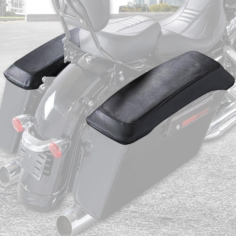 WOWTK Waterproof Saddlebag Speaker Audio Lid Bras,PU Leather Saddlebag Speaker