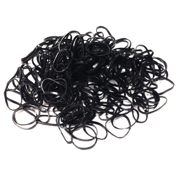 All Sortss Mini Hair Elastics Polyurethane Bands for Dreads Braids (Black) by Allsorts, Brai Things