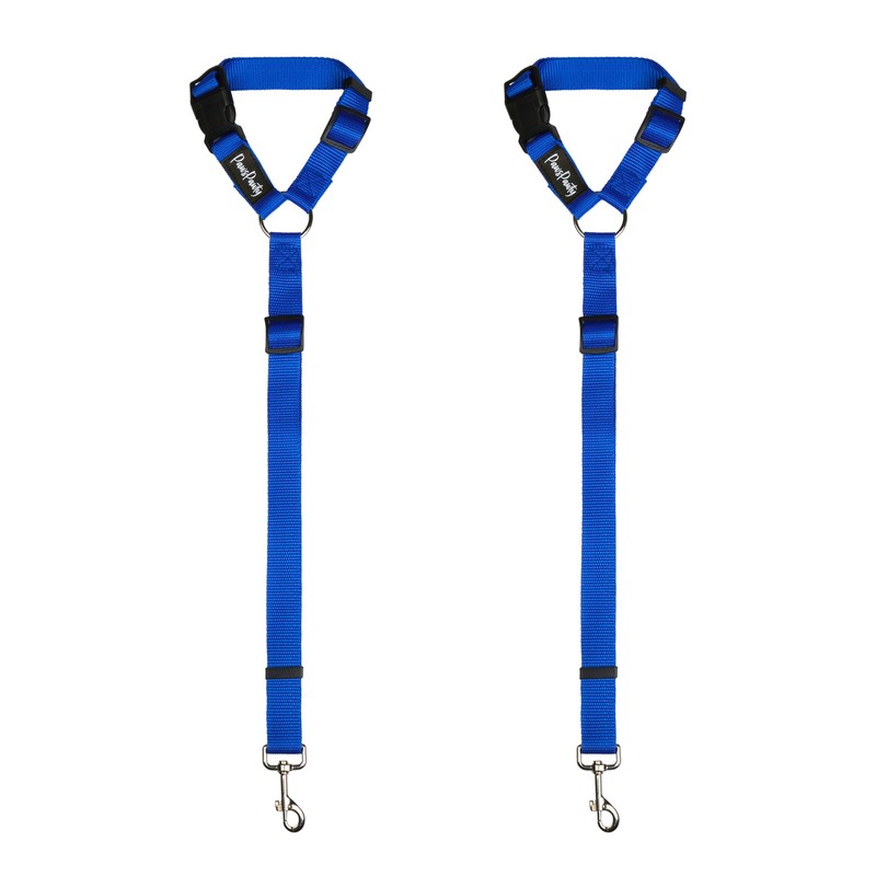 PawsPawty 2 Pack Headrest Dog Car Safety Seat Belt Adjustable