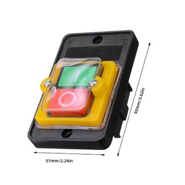 KJD17 5 Pin Waterproof Push Button Electromagnetic Pressure Button Switch, AC 250V 16A Safety Switch Electric Cement Concrete Mixer Switch for Machine IP55