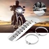 Universal Motorcycle Hole Heat shield Curve Exhaust Pipe Cover Silver