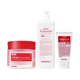 MediPeel Red Lacto Collagen Ampoule Pads (70 sheets) + Collagen Toner (1000ml) + Foam Cleanser 2.0 (120ml) / 메디필 레드 락토 콜라겐 앰플 패드 70매 + 콜라겐 토너 1000ml + 폼 클렌저 2.0 120ml