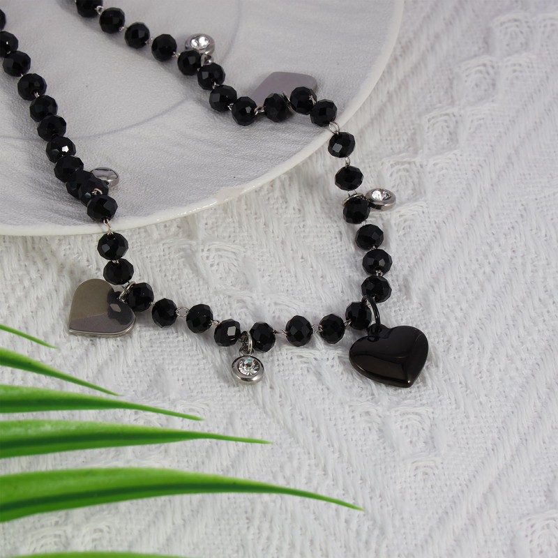 JJDreams Black Pearl Necklace with Pendant Choker Women's Gothic Punk