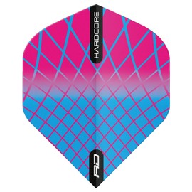 RED DRAGON Hardcore Radical Harlequin Dart Flights - 4 Sets Per Pack (12 Dart Flights in Total)