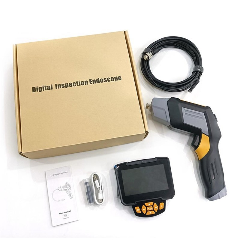 Handheld Industrial Endoscope, 4.3-inch High-Clear Screen Borescope Camera with Light,