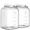 1.5 Gallon Glass Jar with airtight Lid, 2 Pack Wide