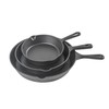 Commercial CHEF 3-Piece Cast Iron Skillet Set – 8 inch,
