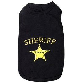Parisian Pet Sheriff Dog T-Shirt, L
