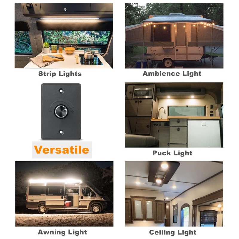 Obeaming 12V Light Dimmer 12V PWM LED Dimmer Switch for