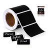 FSSTUD 240 Pcs Reusable Black Chalkboard Labels Rectangle Spice Jar