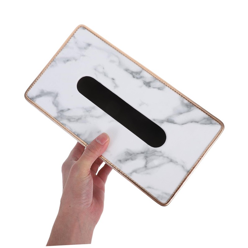 Ciieeo Elegant Marble Tissue Box Desktop Tissue Dispenser Decorative Home