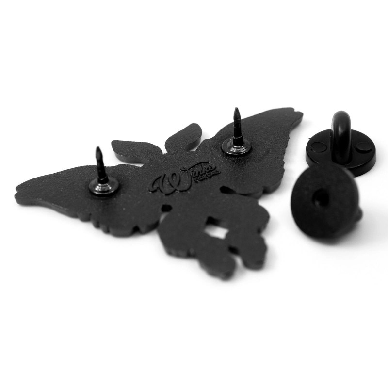 Winks For Days Mothman Cryptid Creature Hard Enamel Lapel Pin