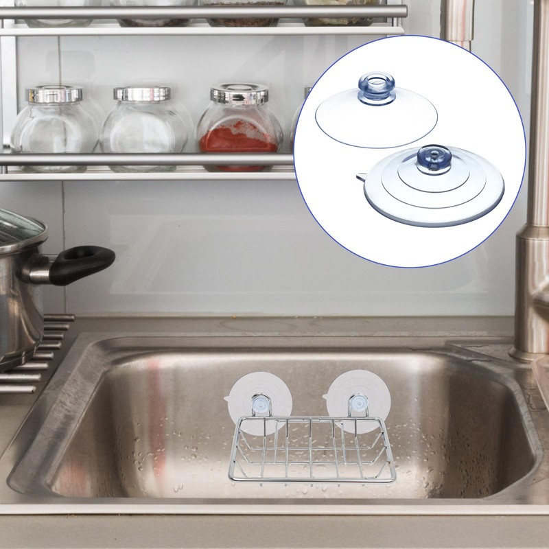 8 Pcs 2 Sizes Sponge Holder Suction Cup, 2 Inch