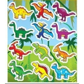 Dinosaur Stickers, 6 sheets of 12 stickers